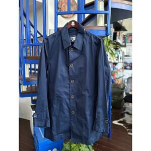 Takeo Kikuchi Japan Navy Button-Up  Lightweight Coat (XL)